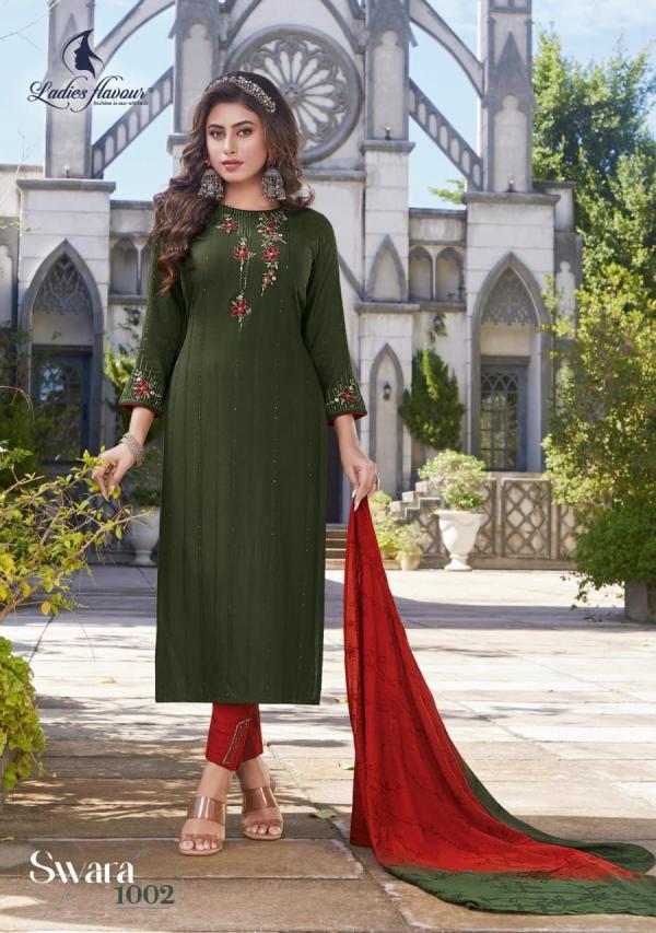 Ladies Flavour Swara Plus Size Kurti With Bottom Dupatta Collection